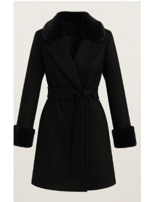 Cappotto con Ecopelliccia
