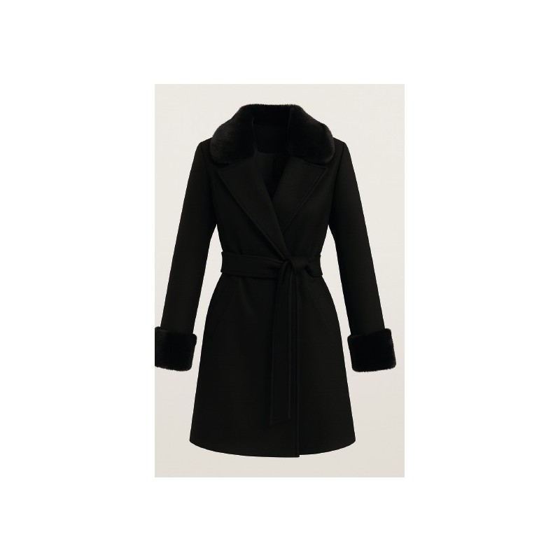 Cappotto con Ecopelliccia