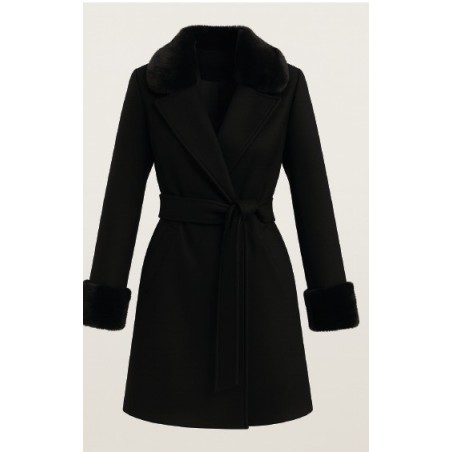 Cappotto con Ecopelliccia