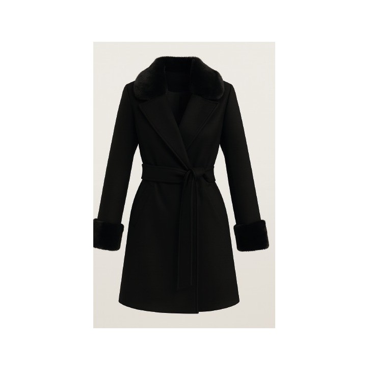 Cappotto con Ecopelliccia